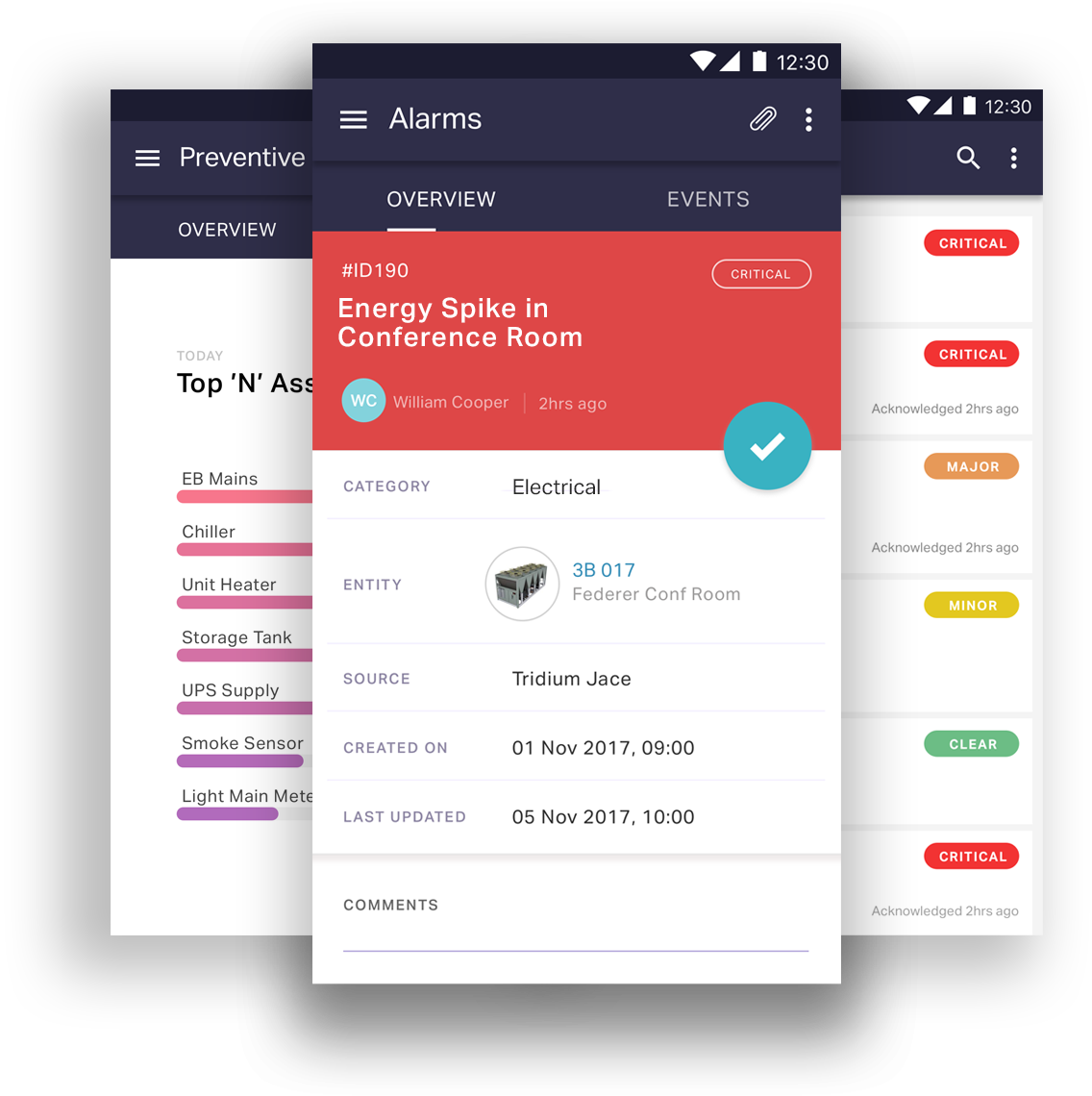 Facilio's applications dashboard - IoT