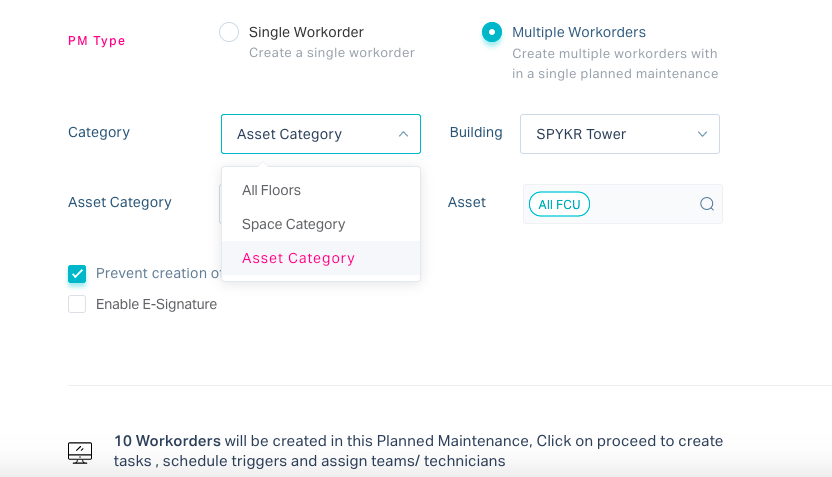 Planned Maintenance Work Order Facilio