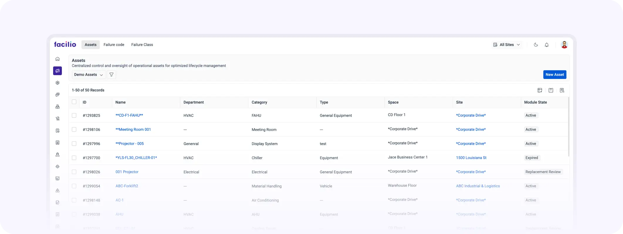 Facilio's cloud-based EAM platform for centralized asset management, maintenance optimization, and reduced downtime.