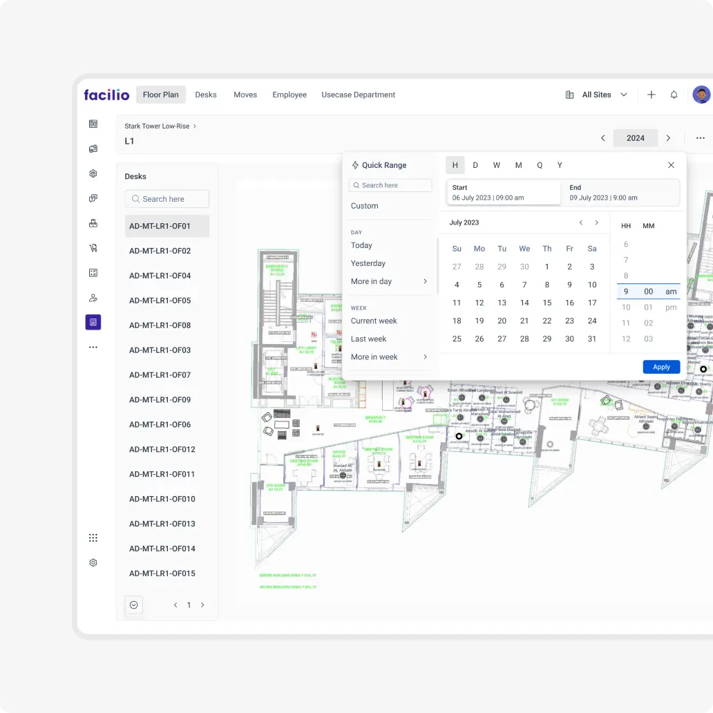 A depiction of Facilio’s multi-faceted interface which helps businesses make the most out of their spaces with the power of automation.